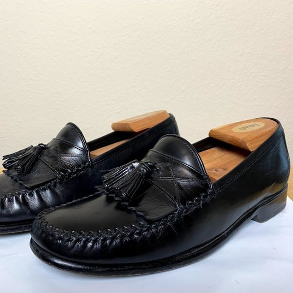 Johnston & Murphy Black leather Tassel Loafers